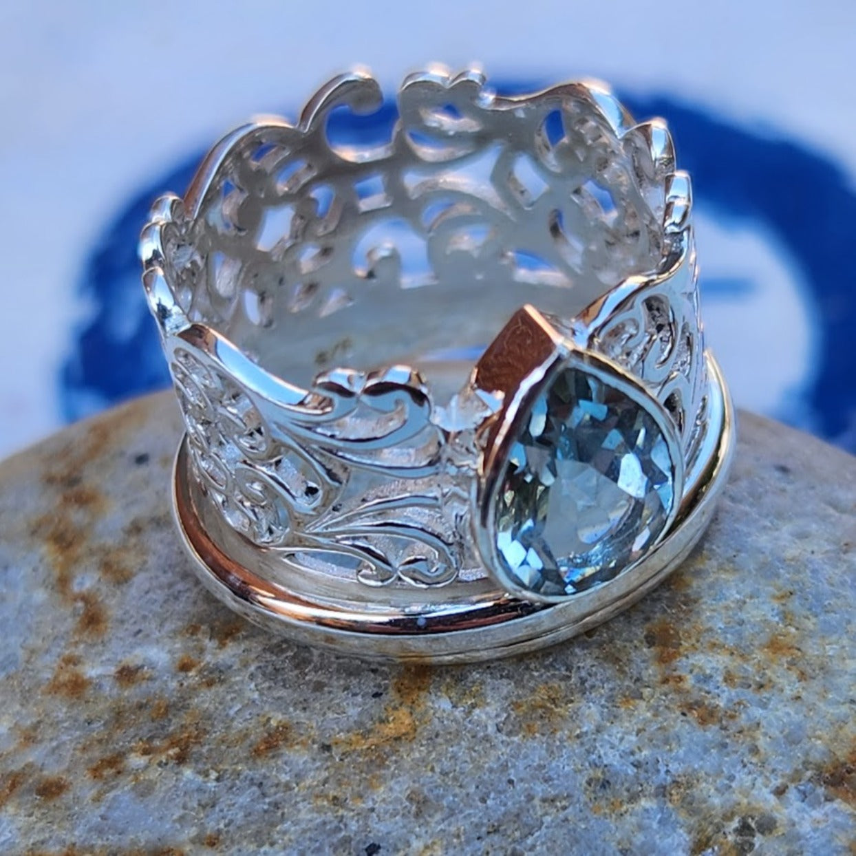 Aquamarine hot sale silver ring