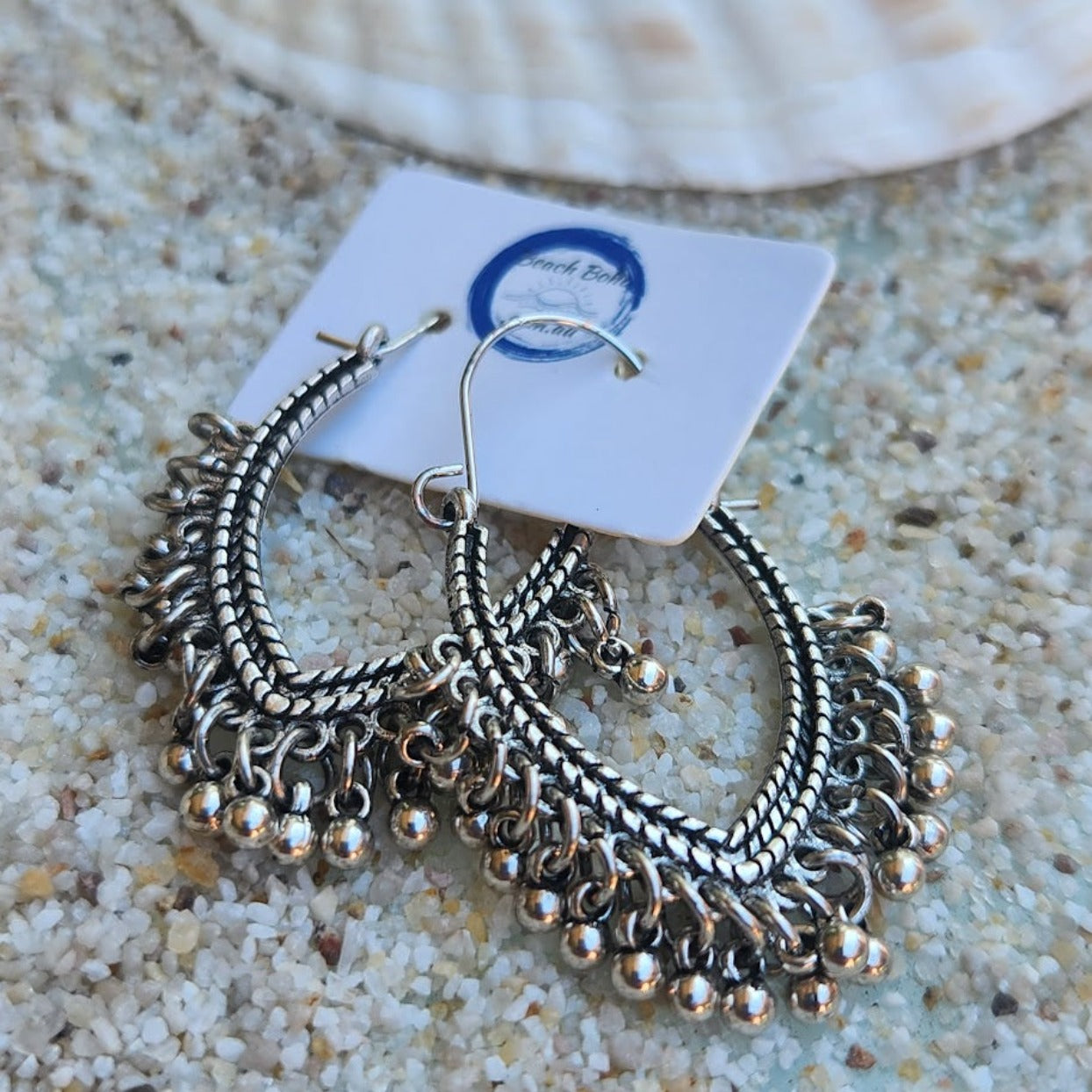 BOHO TASSEL EARRINGS GOLD / SILVER HOOP EARRINGS - Premium earrings from www.beachboho,com.au - Just $23! Shop now at www.beachboho.com.au