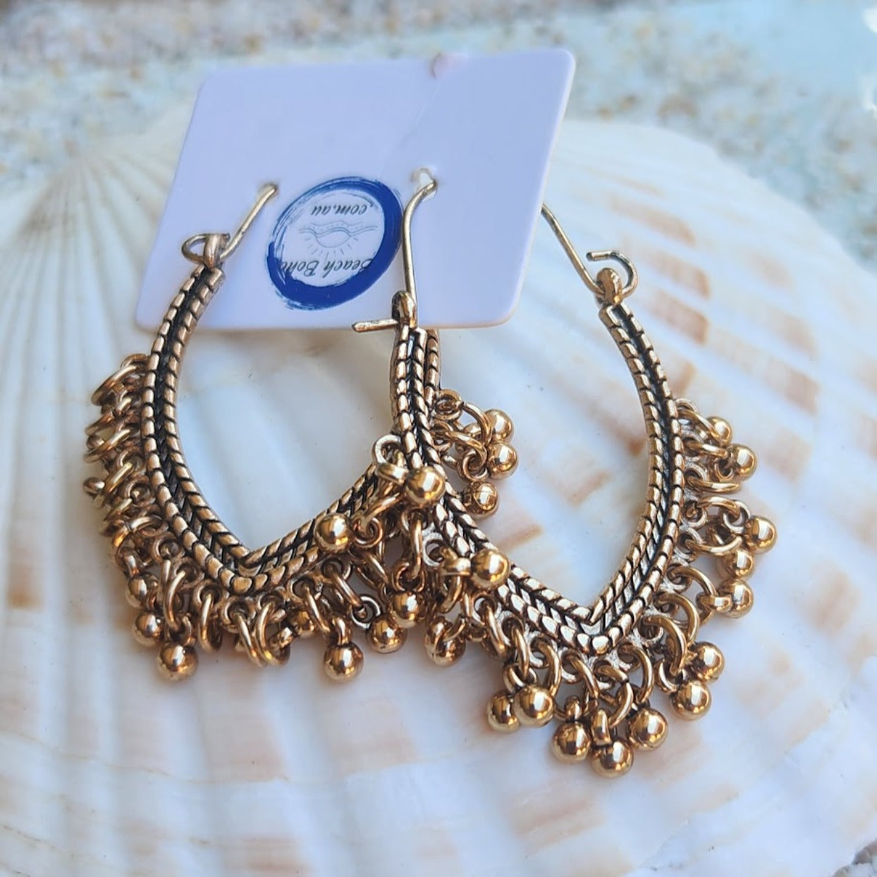 BOHO TASSEL EARRINGS GOLD / SILVER HOOP EARRINGS - Premium earrings from www.beachboho,com.au - Just $23! Shop now at www.beachboho.com.au