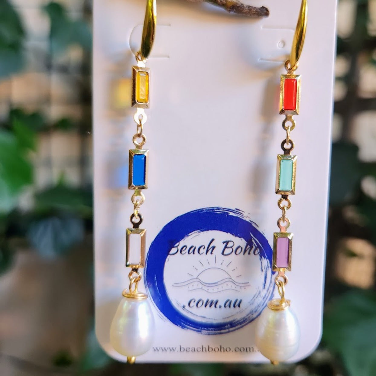 BAROQUE PEARL CRYSTAL DANGLES - Premium earrings from www.beachboho.com.au - Just $70! Shop now at www.beachboho.com.au