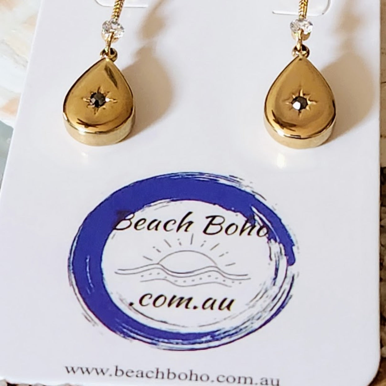 STAR DROP - 925 GOLD FILLED DROP EARRINGS - Premium earrings from www.beachboho.com.au - Just $45! Shop now at www.beachboho.com.au