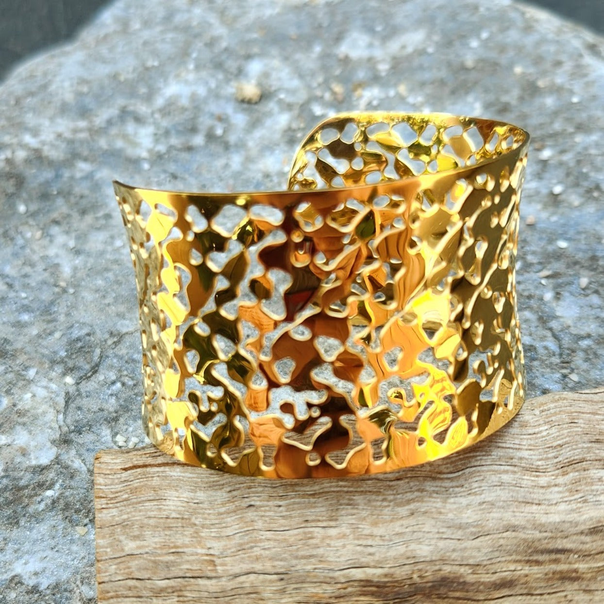 FILIGREE GOLD WATERPROOF BOHO CUFF - Premium Cuff from www.beachboho.com.au - Just $40! Shop now at www.beachboho.com.au