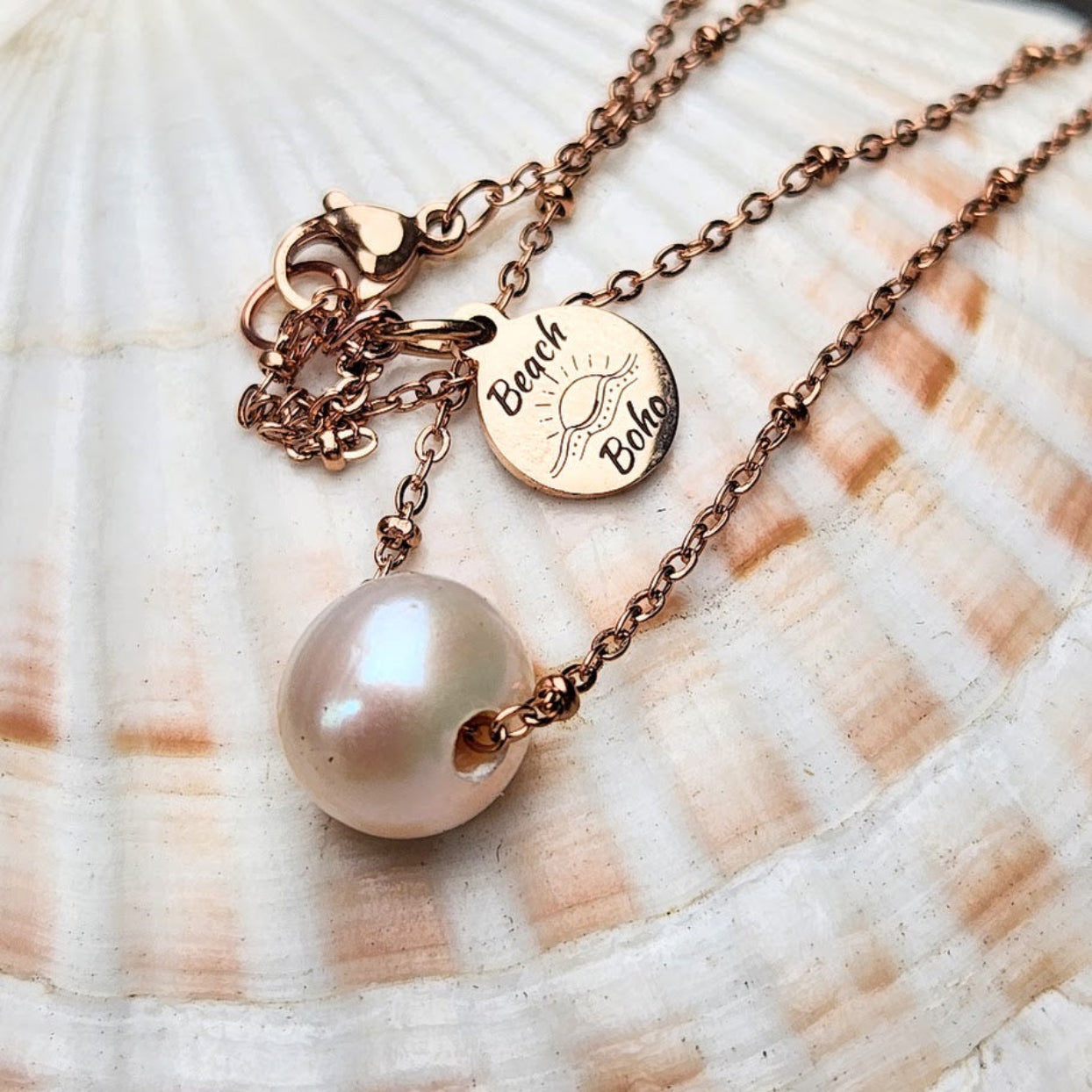 SATURN BAROQUE  - WATERPROOF 18K GOLD/ ROSE GOLD & SILVER NECKLACES