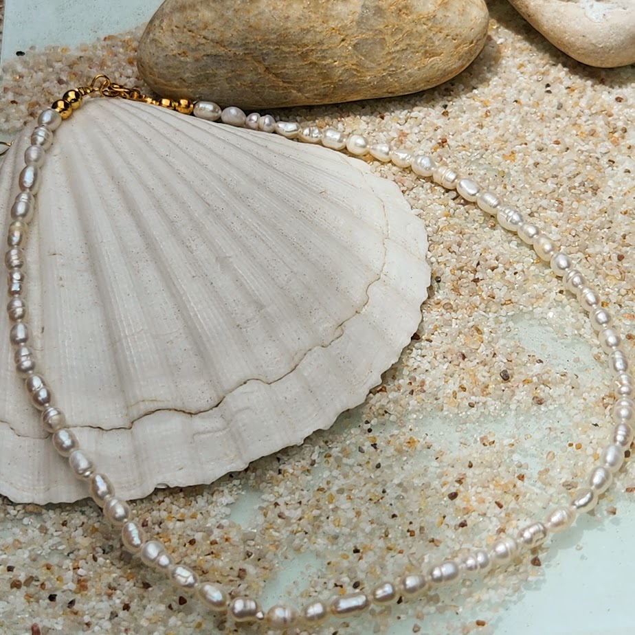 PERLA WHITE PEARL WATERPROOF 18K NECKLACE - Premium Necklace from www.beachboho.com.au - Just $75! Shop now at www.beachboho.com.au