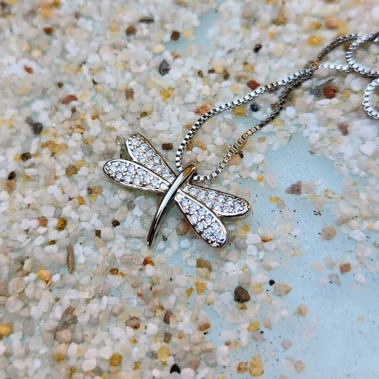 Silver Dragonfly store Necklace