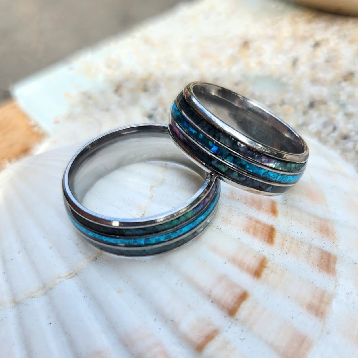 Paua shell ring deals