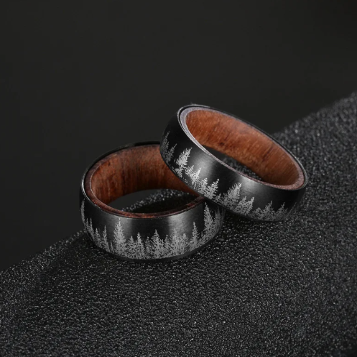 WHITE FORREST - BLACK TITANIUM MEN'S RING - Premium Rings from www.beachboho.com.au - Just $105! Shop now at www.beachboho.com.au