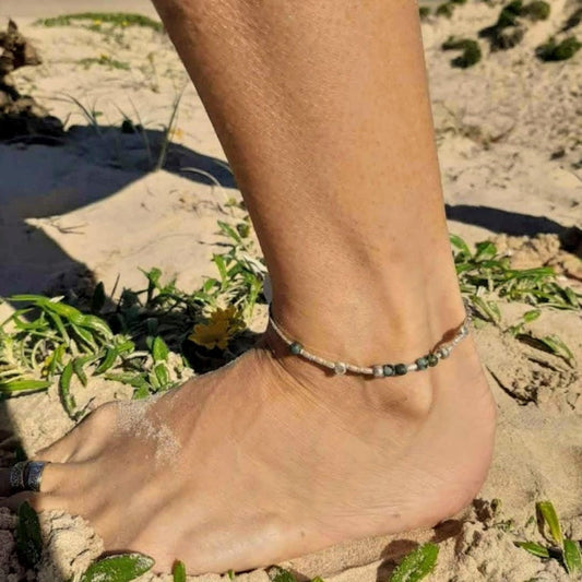 PEACEFUL CHARMS - HILLTRIBE SILVER CHARMS / TURQUOISE STONES - Premium anklets from www.beachboho.com.au - Just $95! Shop now at www.beachboho.com.au