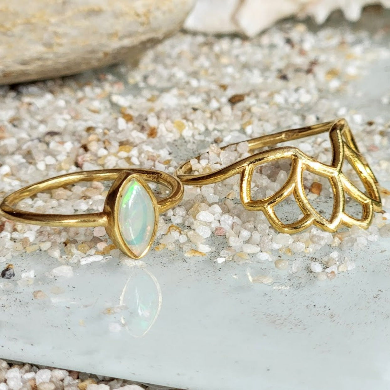 OPAL VERMEIL 925 RING SET www.beachboho