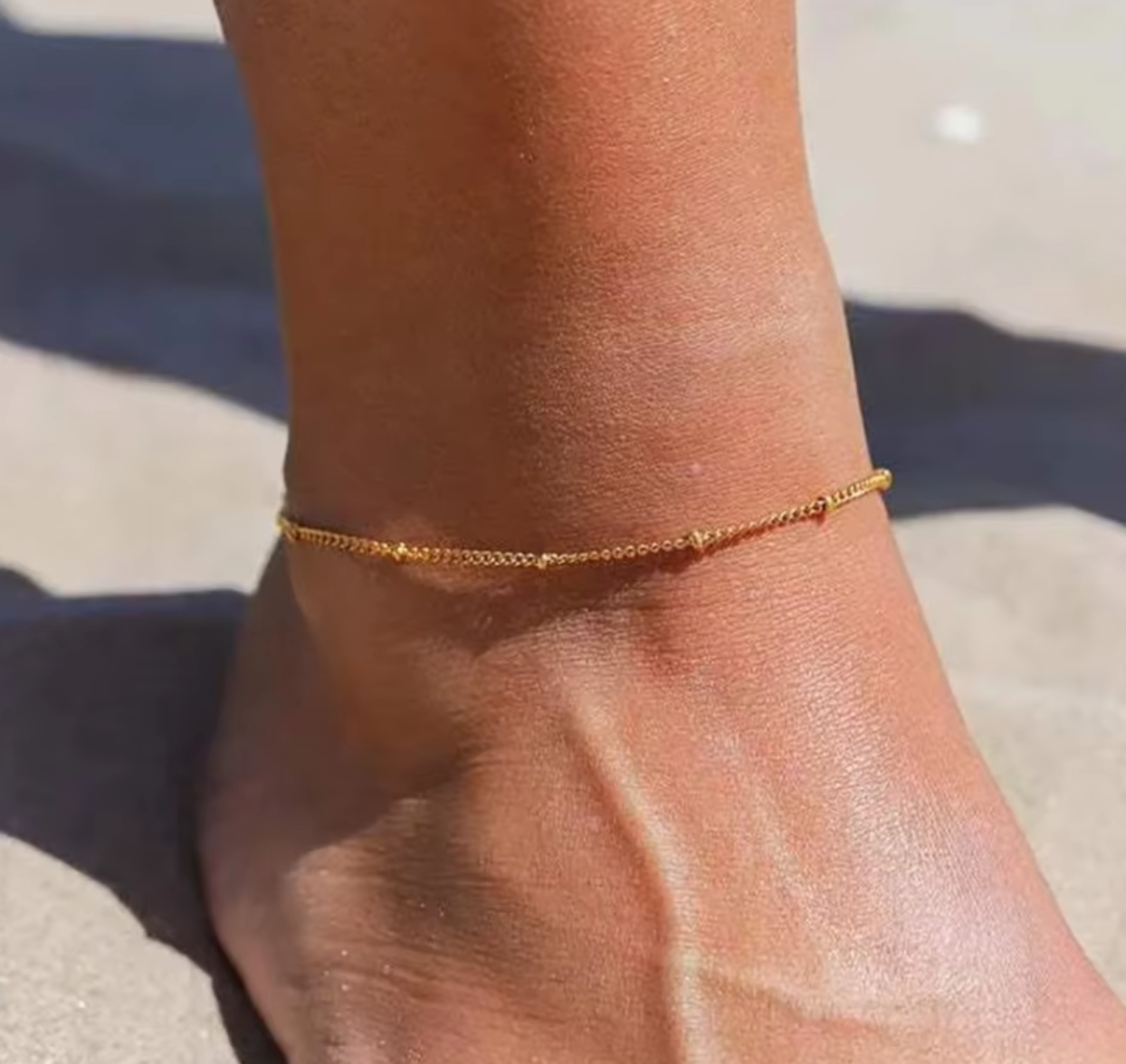 ALEA GOLD / ROSE GOLD OR  SILVER - WATERPROOF BEACH BOHO ANKLETS