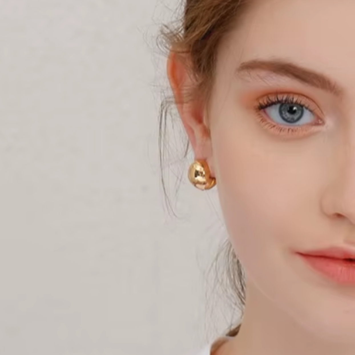 ORBS  -  18K GOLD OR SILVER  WATERPROOF BALL HUGGIE EARRINGS