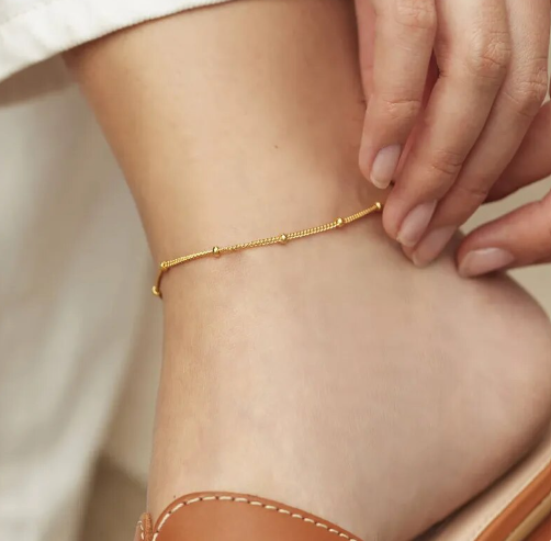 Gold anklets on sale for ladies