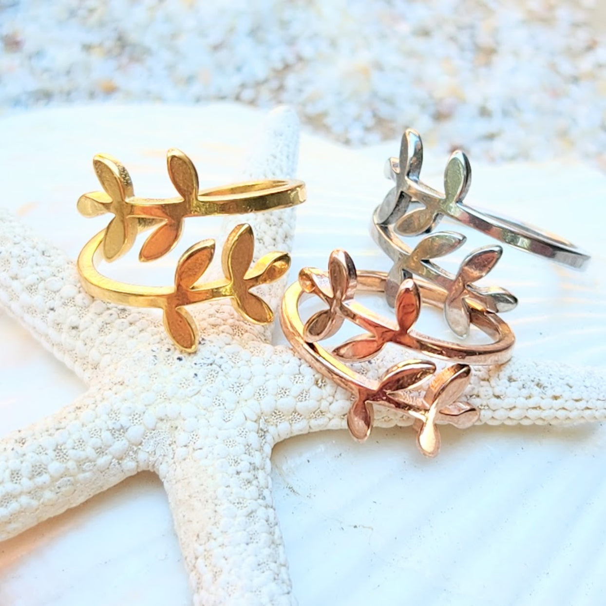 LITTLE BRANCH  - ROSE GOLD / GOLD & SILVER WATERPROOF TOE RINGS