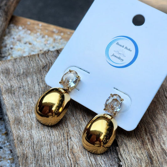 ABUNDANCE SUNS  - 18K GOLD  WATERPROOF EARRINGS