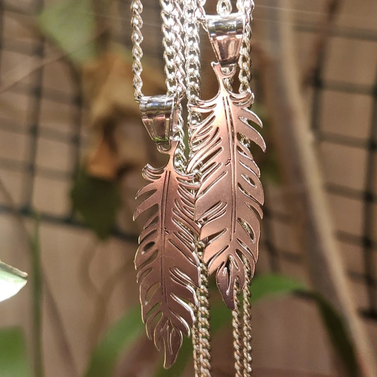 SILVER FEATHER  - MEN'S WATERPROOF NECKLACE - Premium necklaces from www.beachboho.com.au - Just $65! Shop now at www.beachboho.com.au