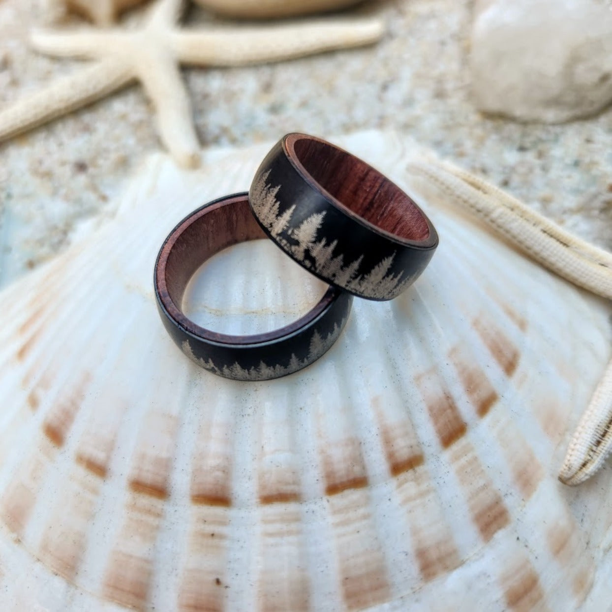 WHITE FORREST - BLACK TITANIUM MEN'S RING - Premium Rings from www.beachboho.com.au - Just $105! Shop now at www.beachboho.com.au