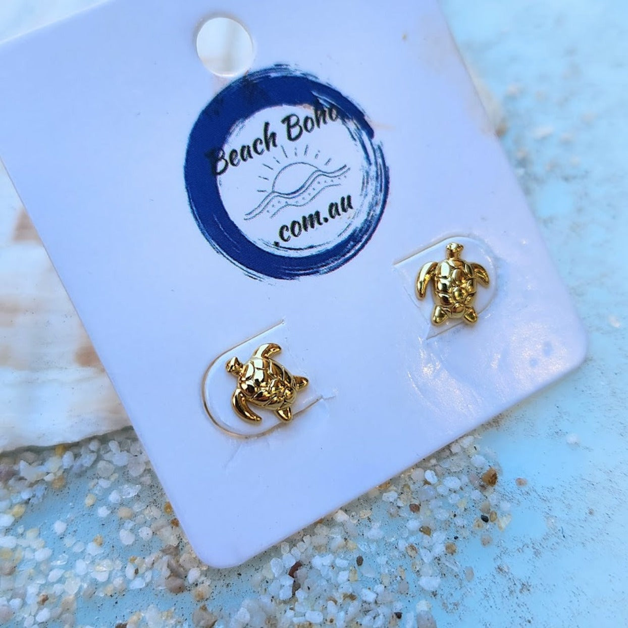 LITTLE TURTLES - SILVER OR GOLD 925 STUD EARRINGS - Premium earrings from www.beachboho.com.au - Just $35! Shop now at www.beachboho.com.au