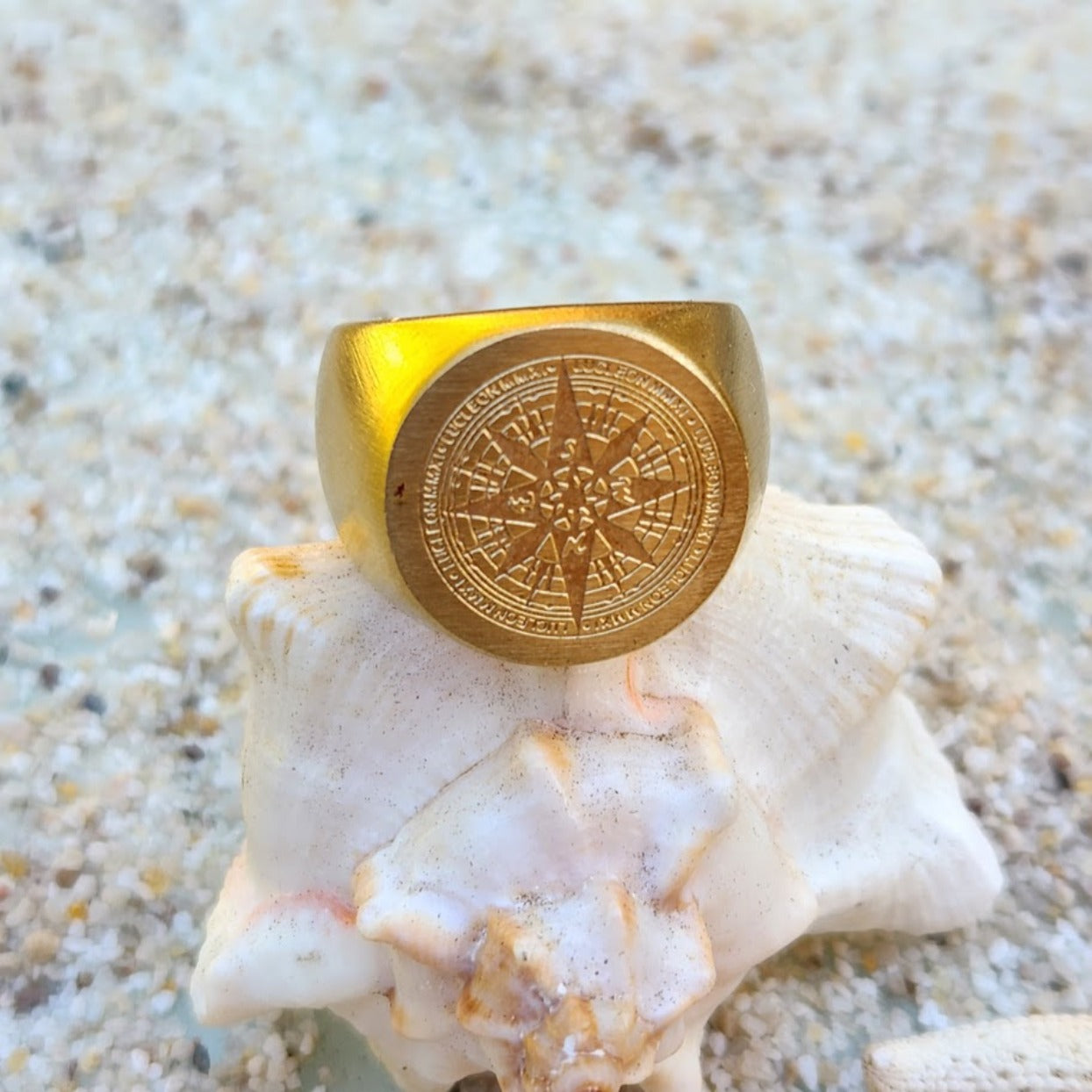 LIFE'S COMPASS - WATERPROOF 18K GOLD RING - Premium Rings from www.beachboho.com.au - Just $90! Shop now at www.beachboho.com.au