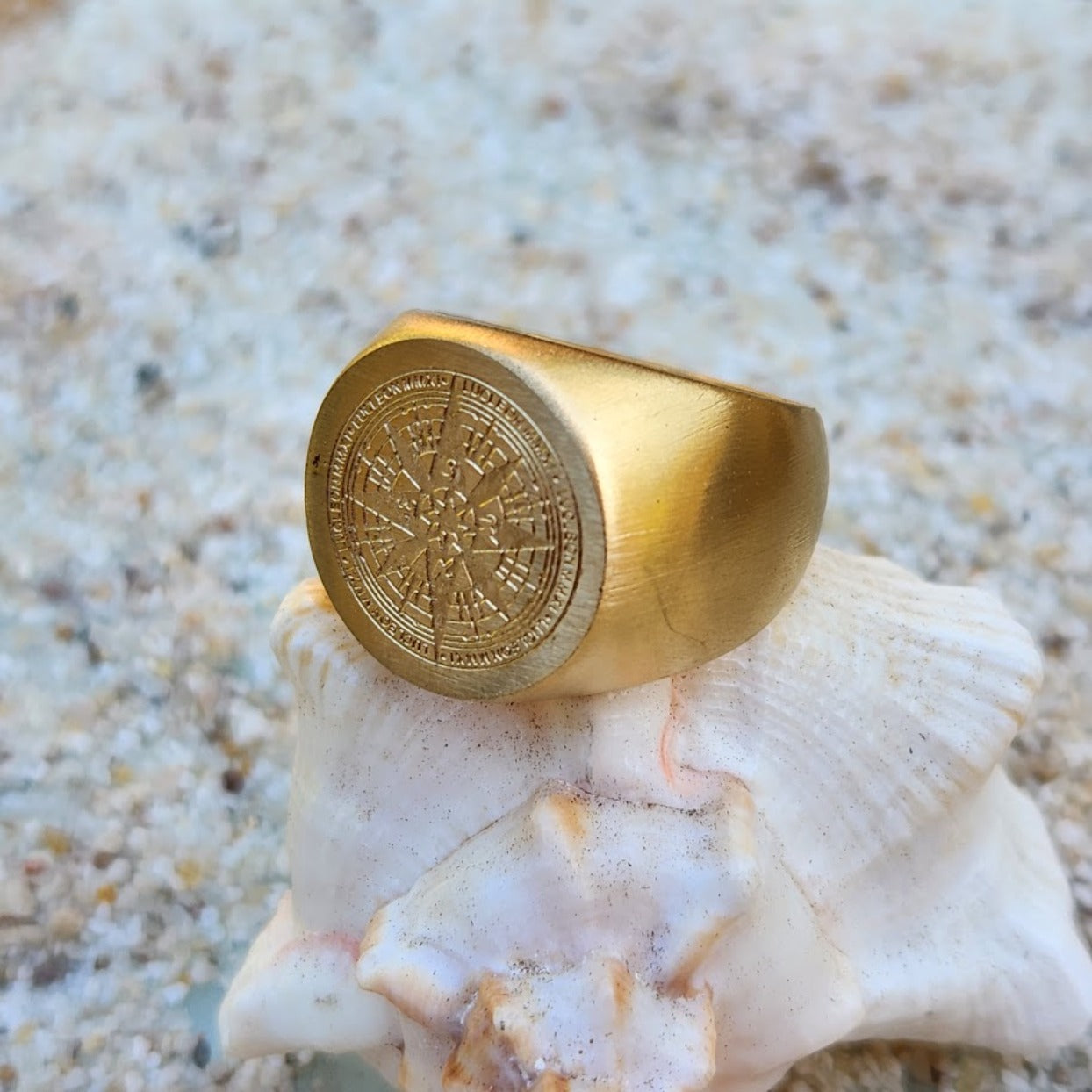 LIFE'S COMPASS - WATERPROOF 18K GOLD RING - Premium Rings from www.beachboho.com.au - Just $90! Shop now at www.beachboho.com.au