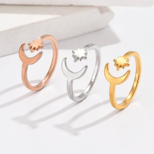 TO THE MOON & STARS  - ROSE GOLD / GOLD & SILVER - Premium Rings from www.beachboho.com.au - Just $35! Shop now at www.beachboho.com.au