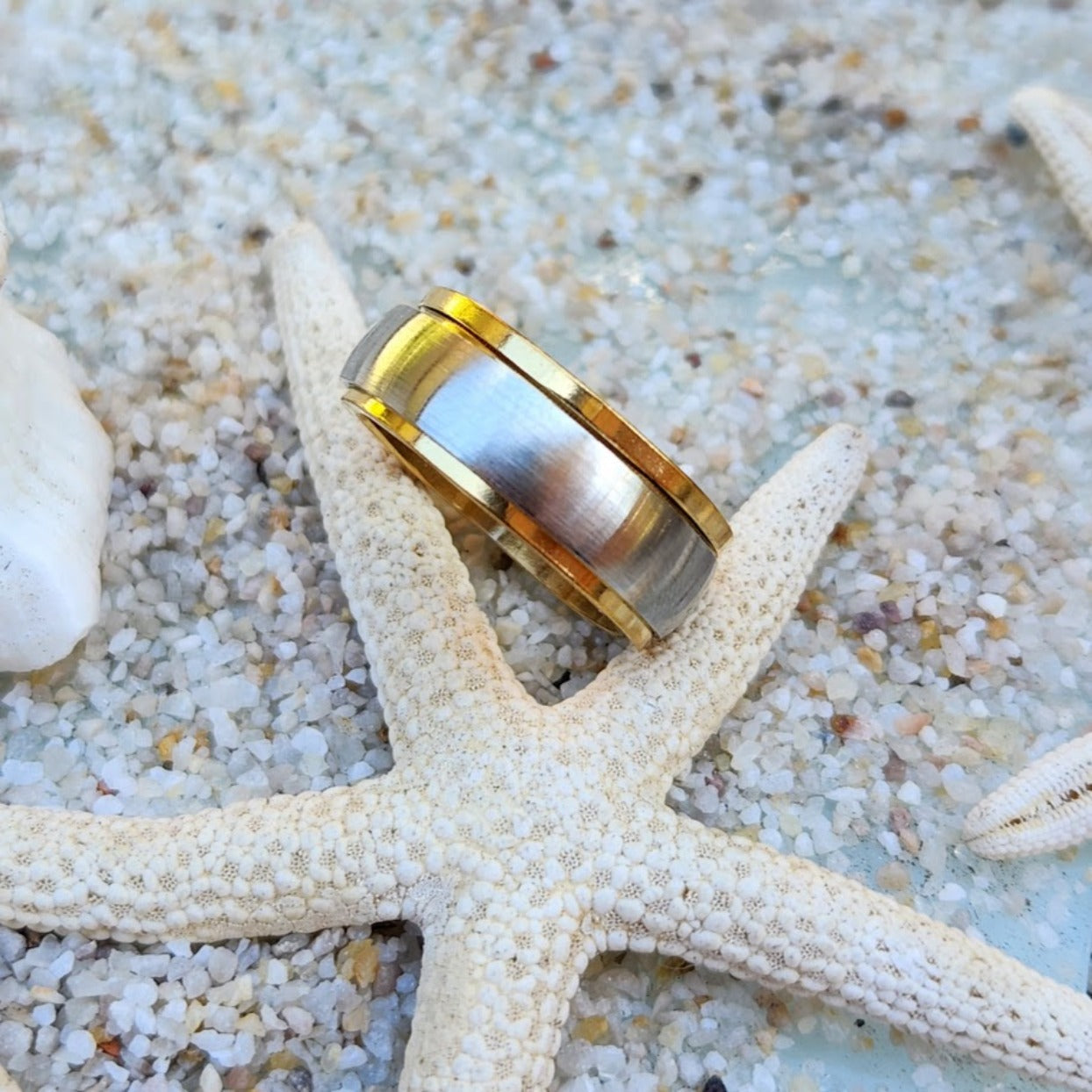 SPINNER WATERPROOF 18K GOLD / SILVER RING - Premium Rings from www.beachboho.com.au - Just $75! Shop now at www.beachboho.com.au