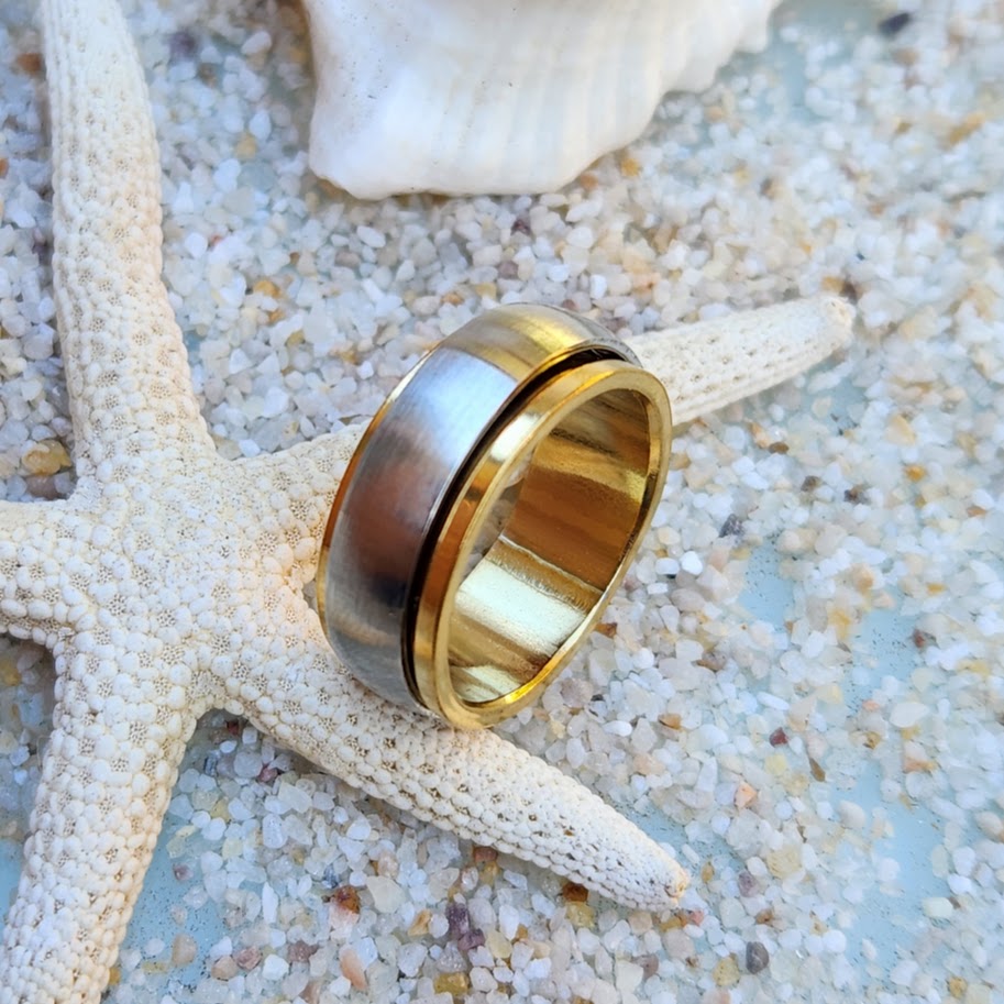 SPINNER WATERPROOF 18K GOLD / SILVER RING - Premium Rings from www.beachboho.com.au - Just $75! Shop now at www.beachboho.com.au