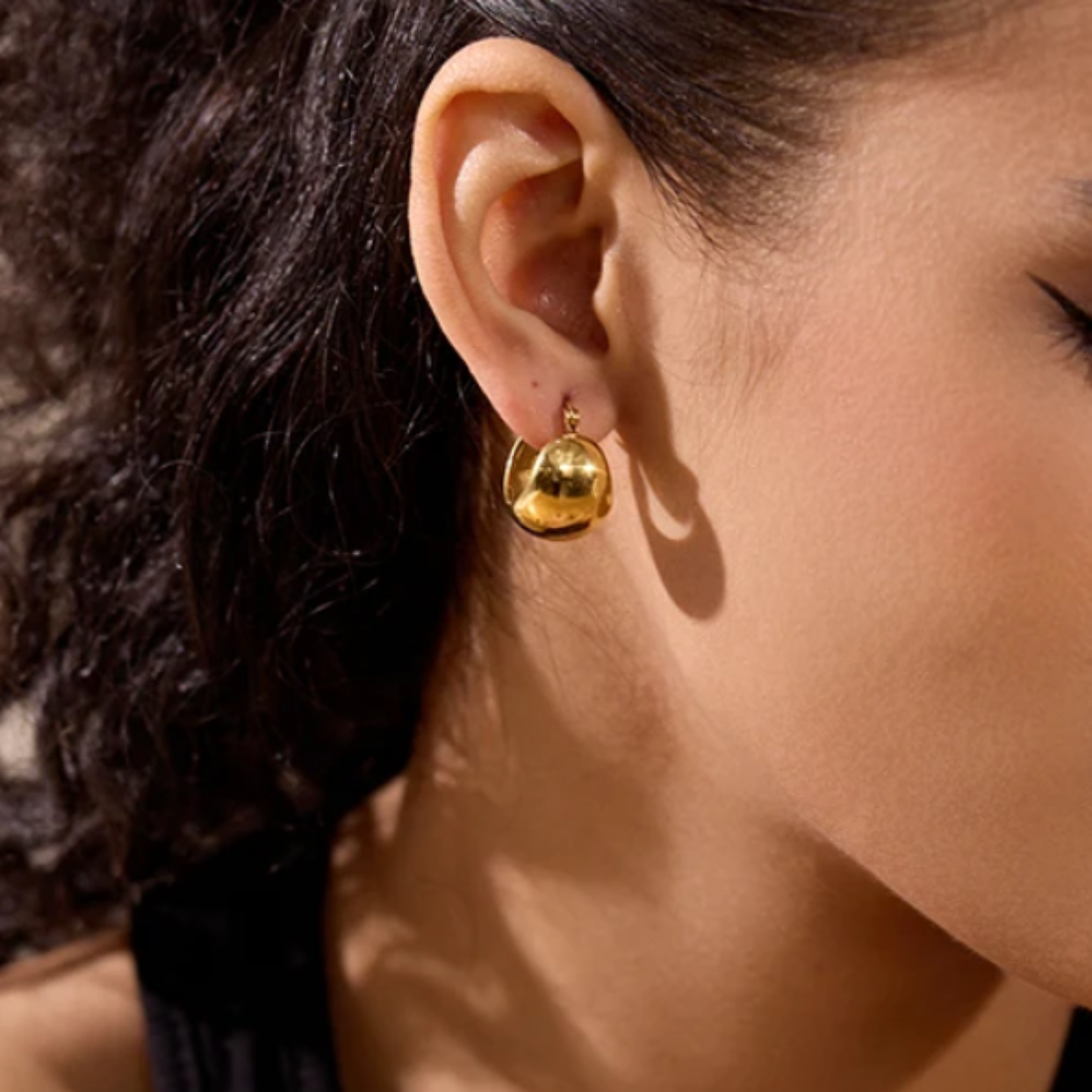 MY HOOPS  -  18K GOLD OR SILVER  WATERPROOF HOOP EARRINGS