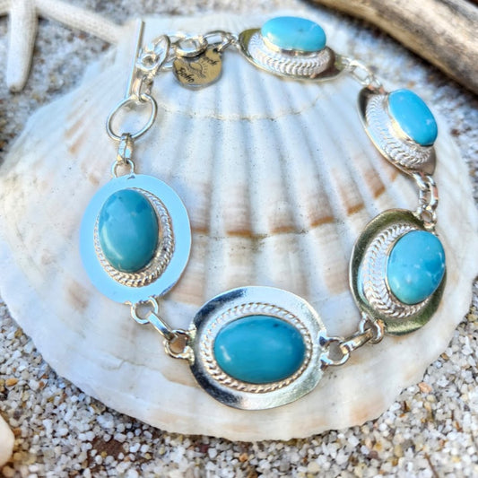 ATLANIS BLUE  - LARIMAR GEMSTONE 925 BRACELET