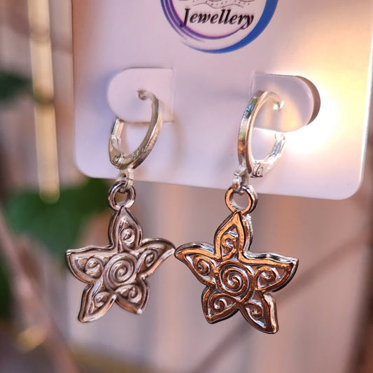 MANDALA FLOWERS  - 925 SILVER EARRINGS