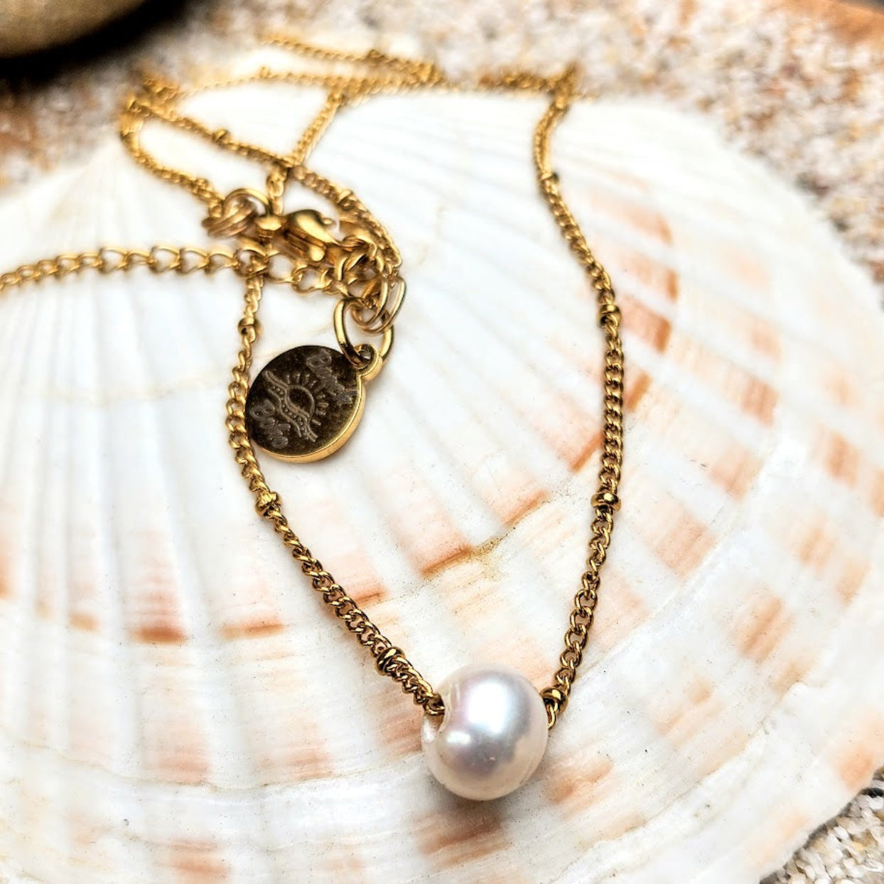 SATURN BAROQUE  - WATERPROOF 18K GOLD/ ROSE GOLD & SILVER NECKLACES