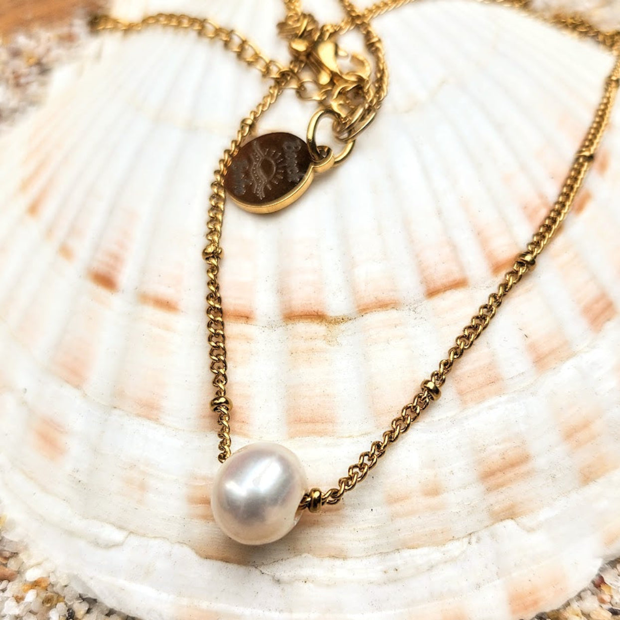 SATURN BAROQUE  - WATERPROOF 18K GOLD/ ROSE GOLD & SILVER NECKLACES