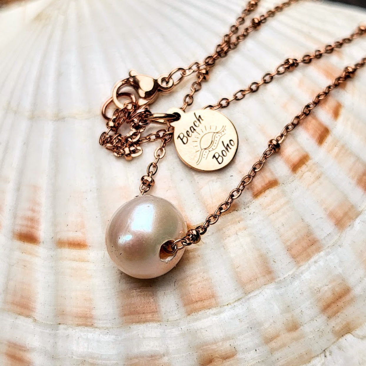 SATURN BAROQUE  - WATERPROOF 18K GOLD/ ROSE GOLD & SILVER NECKLACES