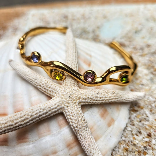 RAINBOW LOVE - WATERPROOF 18 CT GOLD CUFF