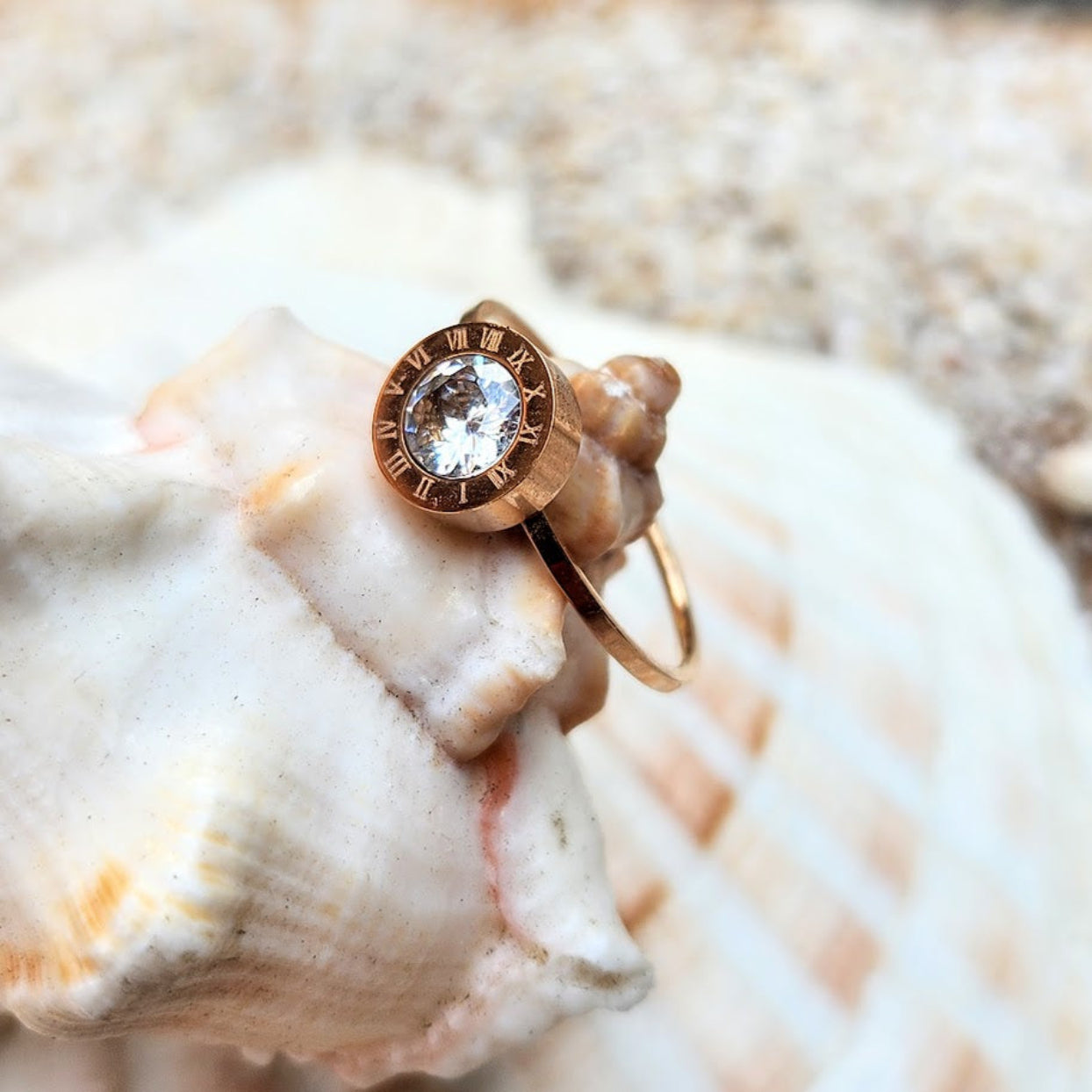 ROMAN ROSE - WATERPROOF CUBIC ZIRCONIA ROSE GOLD RING