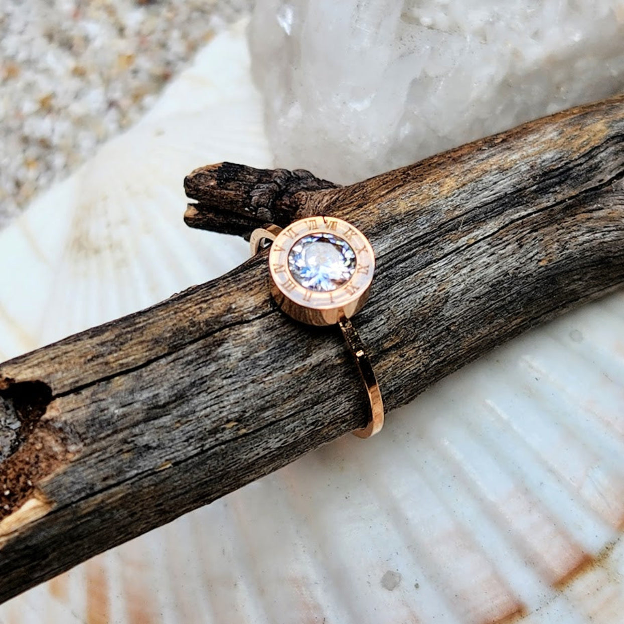 ROMAN ROSE - WATERPROOF CUBIC ZIRCONIA ROSE GOLD RING