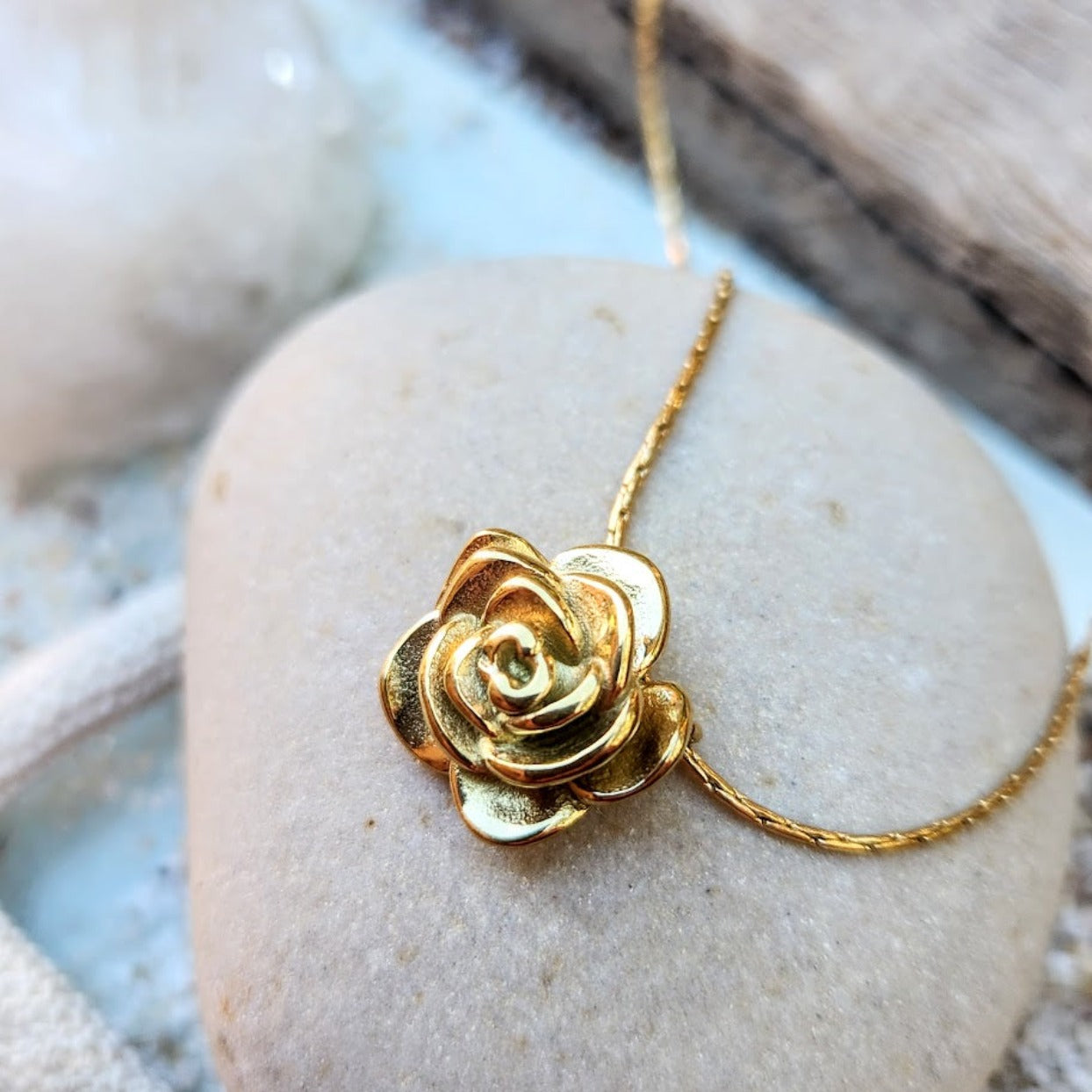 THE ROSE  - WATERPROOF NECKLACE SILVER OR 18K GOLD - Premium necklaces from www.beachboho.com.au - Just $65! Shop now at www.beachboho.com.au