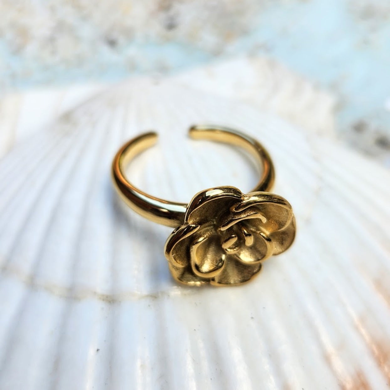 GOLDEN ROSE  - WATERPROOF 18K GOLD RING - Premium Rings from www.beachboho.com.au - Just $55! Shop now at www.beachboho.com.au