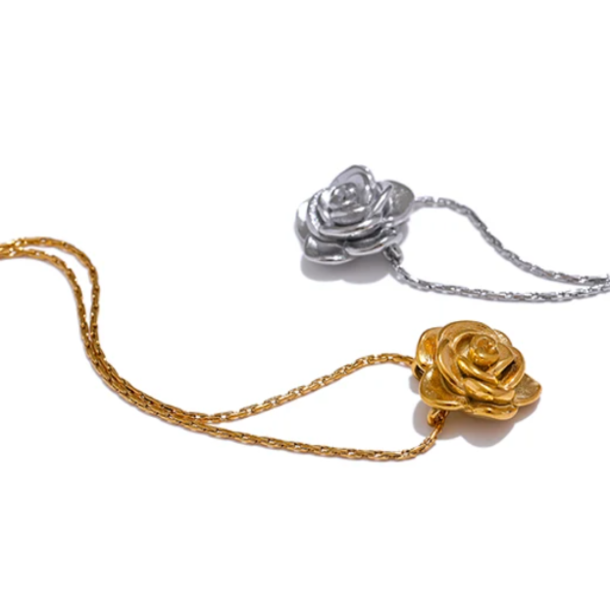 THE ROSE  - WATERPROOF NECKLACE SILVER OR 18K GOLD - Premium necklaces from www.beachboho.com.au - Just $65! Shop now at www.beachboho.com.au