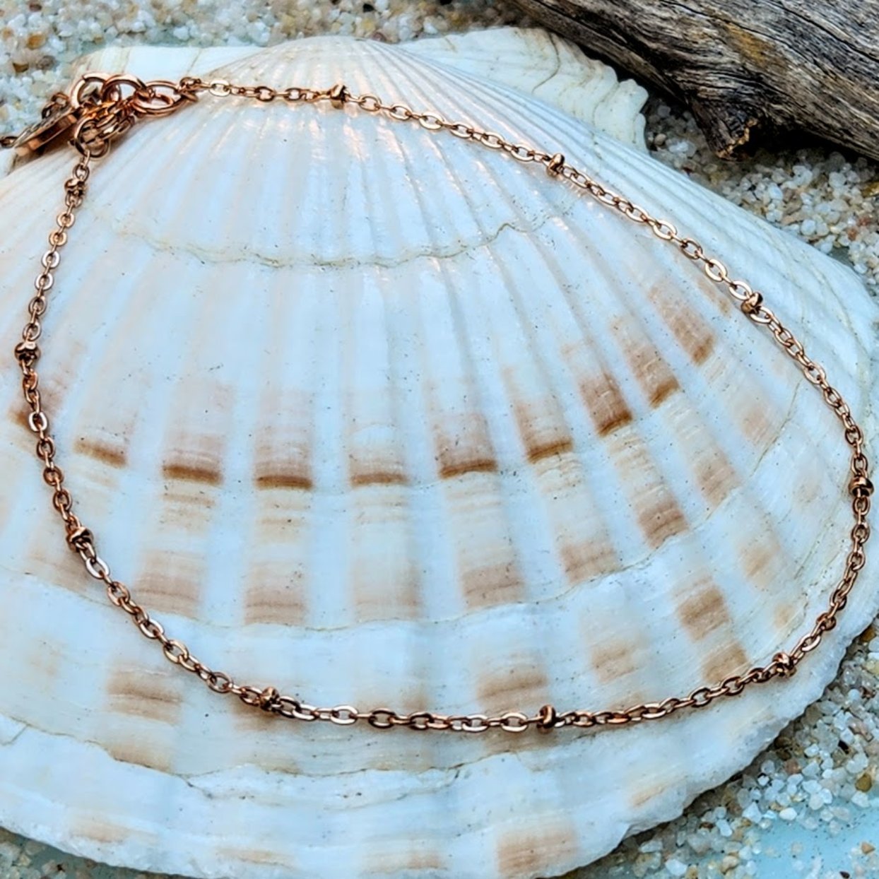 ALEA GOLD / ROSE GOLD OR  SILVER - WATERPROOF BEACH BOHO ANKLETS