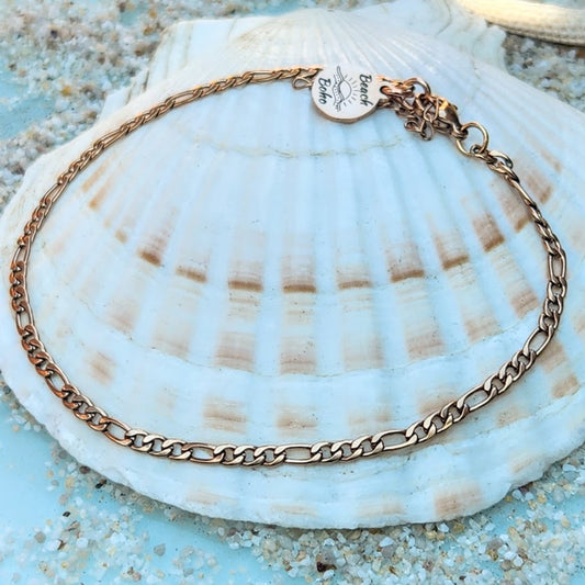 FIGARO ROSE GOLD - WATERPROOF BEACH BOHO ANKLET