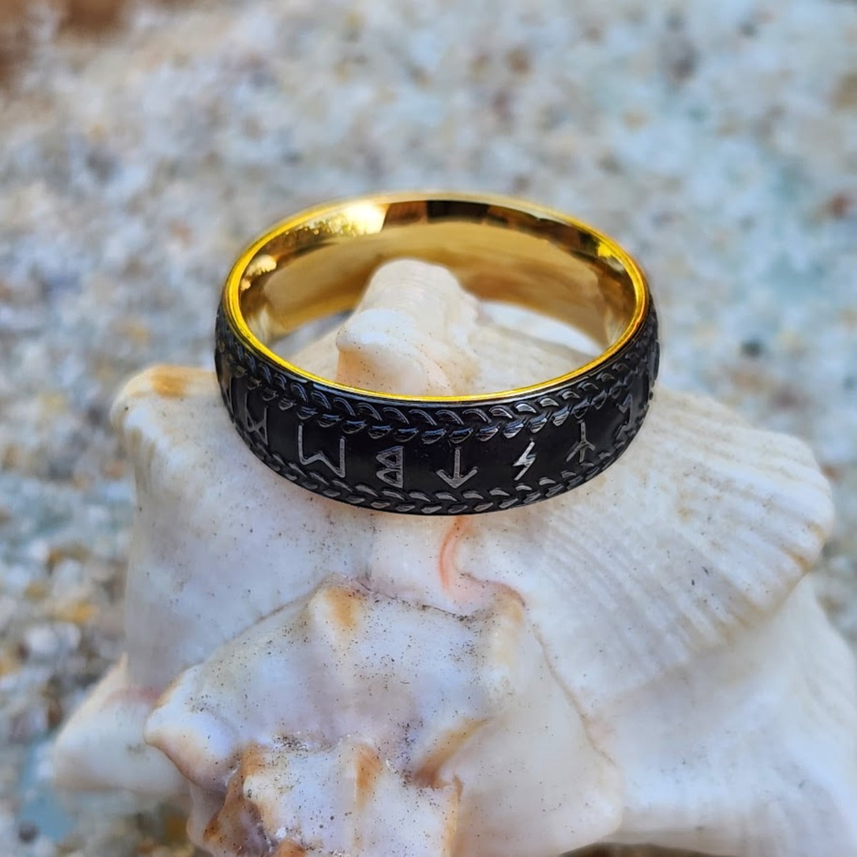 RUNES NORDIC VIKING - WATERPROOF 18K GOLD OR SILVER RING - Premium Rings from www.beachboho.com.au - Just $110! Shop now at www.beachboho.com.au