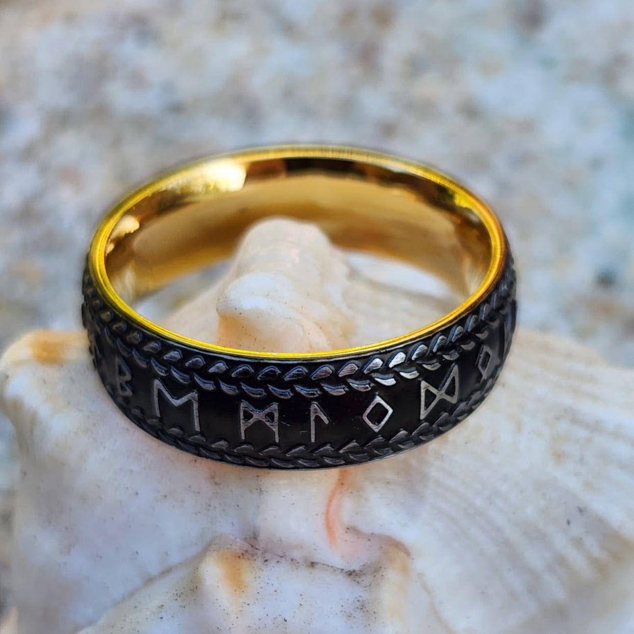 RUNES NORDIC VIKING - WATERPROOF 18K GOLD OR SILVER RING - Premium Rings from www.beachboho.com.au - Just $110! Shop now at www.beachboho.com.au