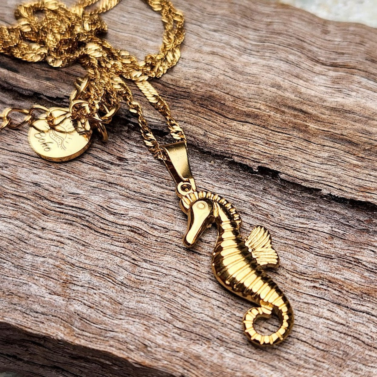 SEA HORSES - WATERPROOF 18K GOLD NECKLACE