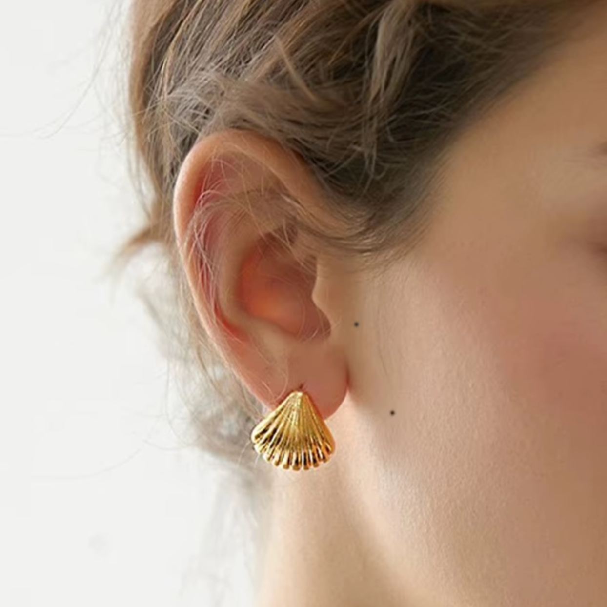 SEA SHELLS - SILVER OR 18K GOLD  WATERPROOF EARRINGS