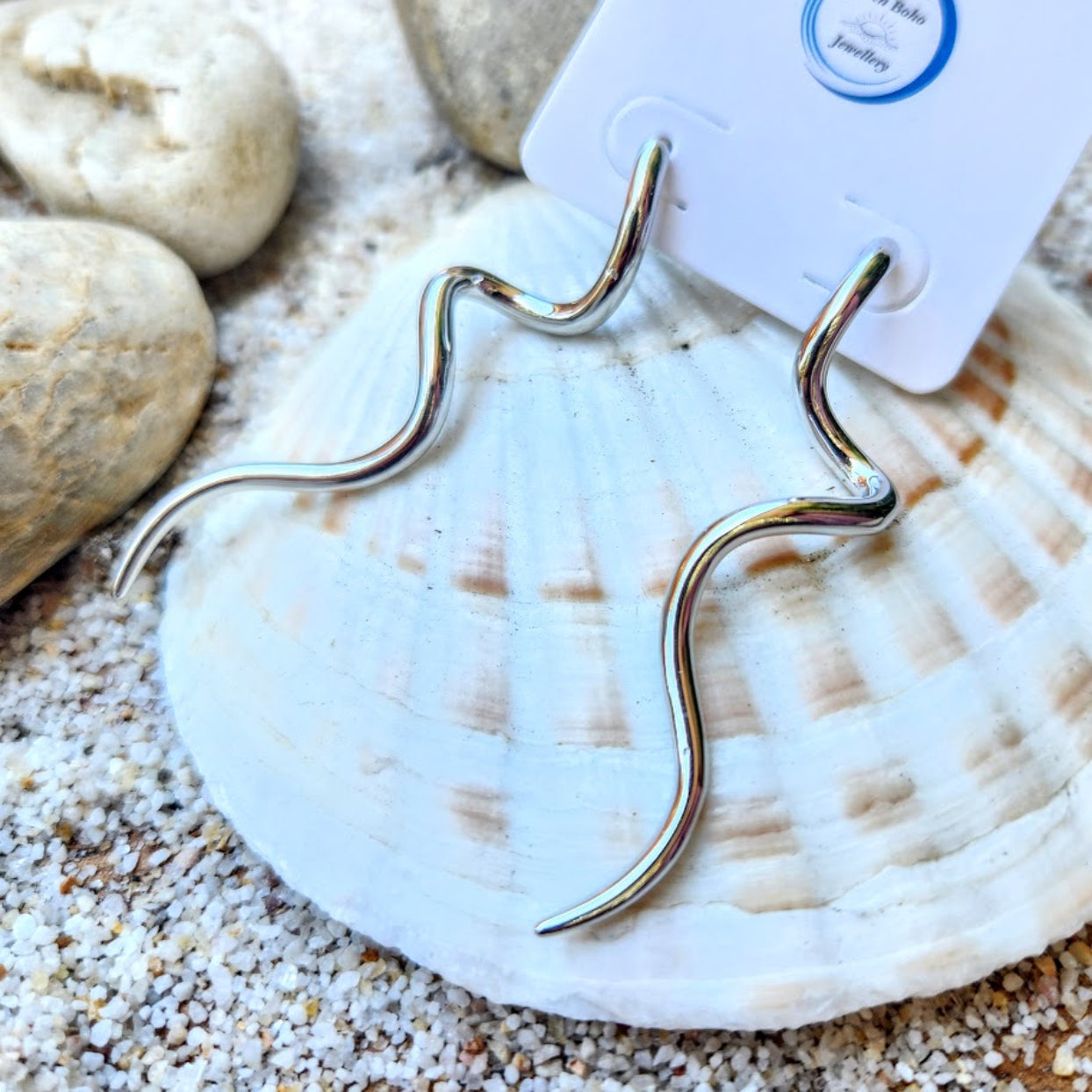 OUROBOROUS -  18K GOLD OR SILVER SNAKE WATERPROOF EARRINGS