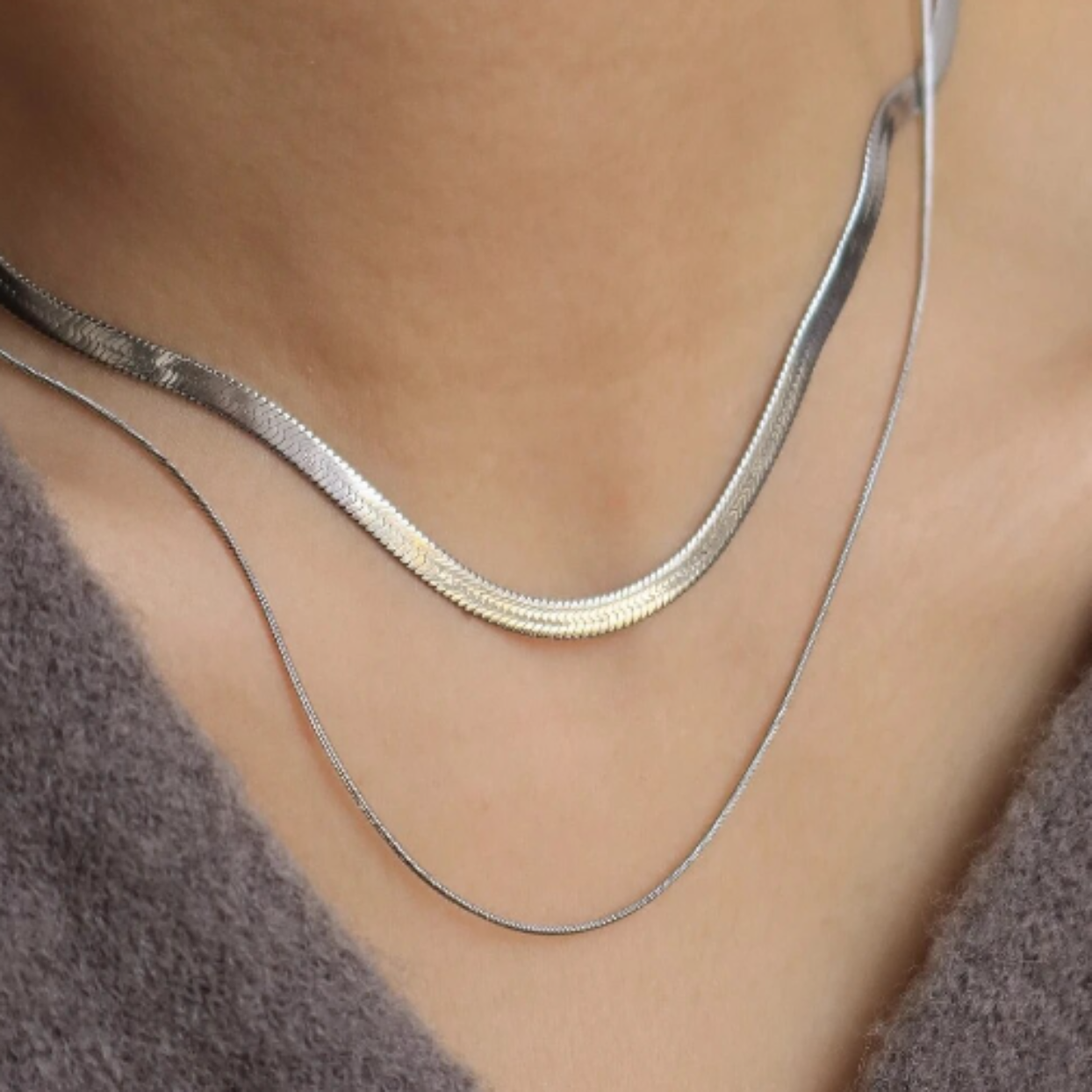 CLASSIC SILVER SNAKE - WATER PROOF NECKLACE - Premium necklaces from www.beachboho.com.au - Just $55! Shop now at www.beachboho.com.au