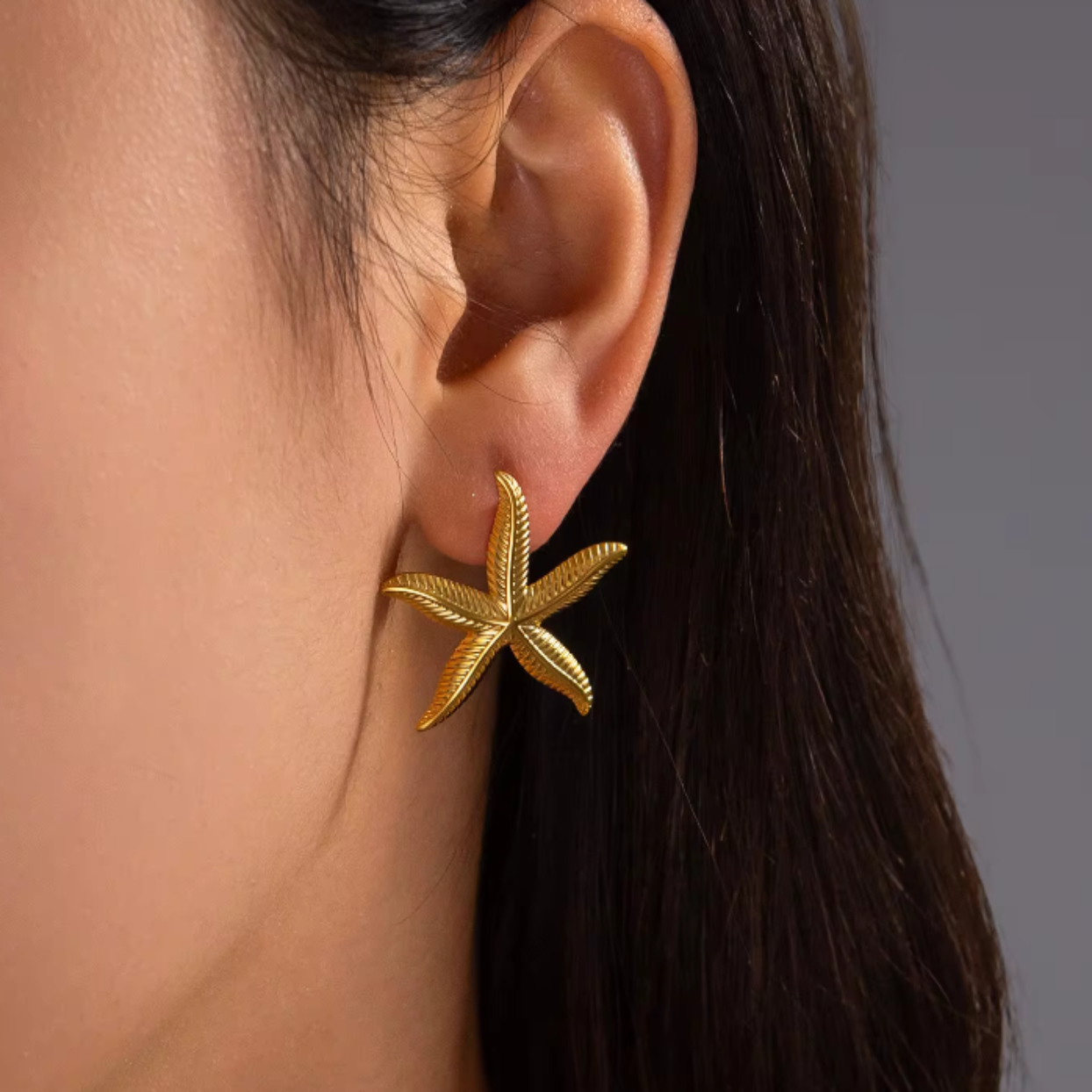 SEA STARS - STAR FISH  18K GOLD WATERPROOF STUD EARRINGS - Premium earrings from www.beachboho.com.au - Just $48! Shop now at www.beachboho.com.au