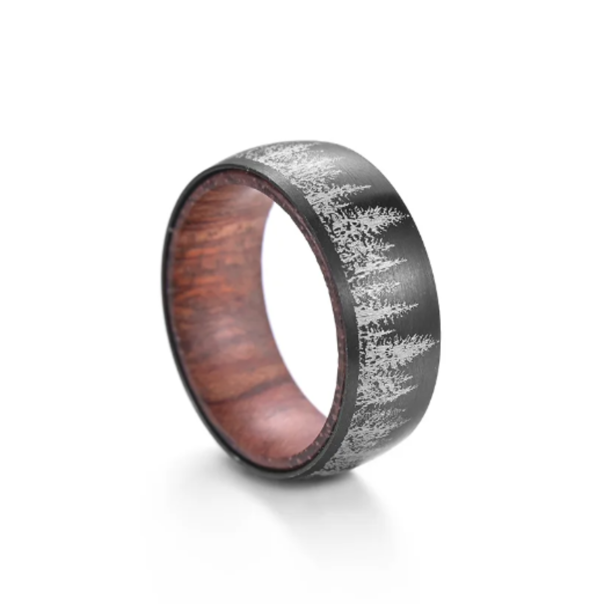 WHITE FORREST - BLACK TITANIUM MEN'S RING - Premium Rings from www.beachboho.com.au - Just $105! Shop now at www.beachboho.com.au