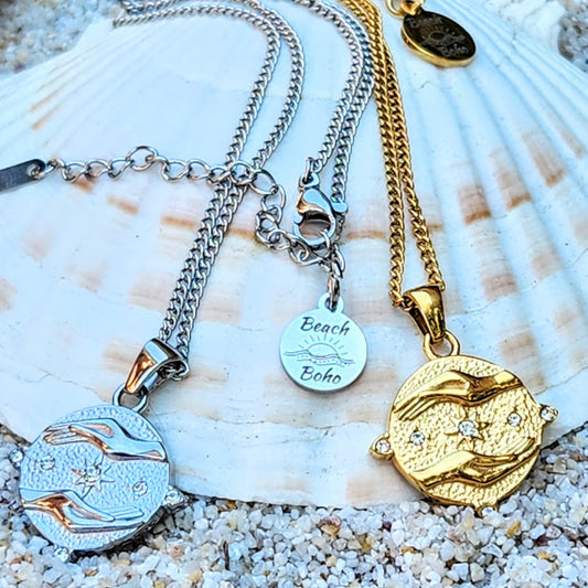 THE WORLD IS YOURS  - WATERPROOF 18K GOLD & SILVER WATERPROOF NECKLACES