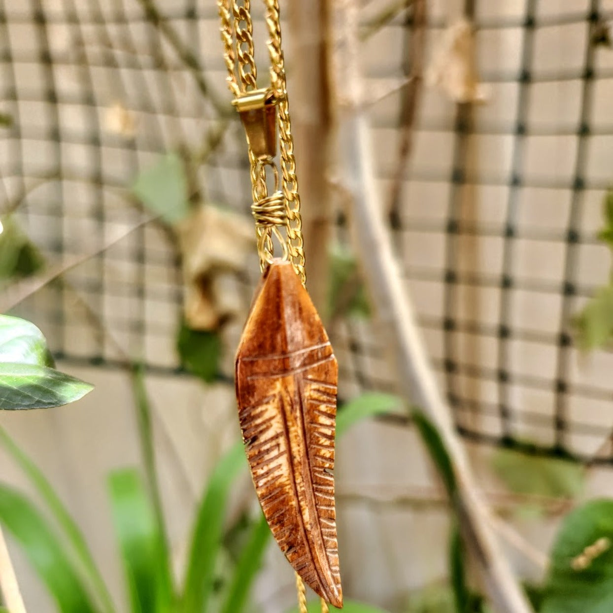 TRIBAL LEAF - 18K WATERPROOF MEN'S CHAIN NECKLACE - Premium necklaces from www.beachboho.com.au - Just $95! Shop now at www.beachboho.com.au